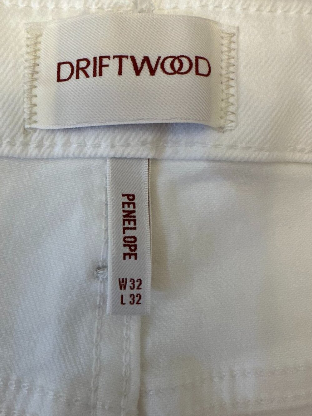Driftwood Penelope Embroidered Wide Leg Jeans White Blue Floral Size 32 NWT - Picture 3 of 8